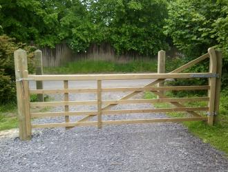4 gateposts and one gate